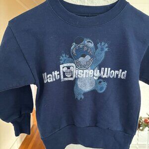 Disney Parks Disney World Stitch Crewneck Kids XS